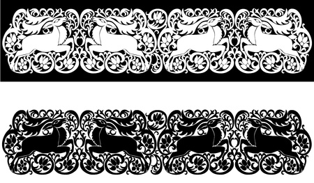 Christmas ornaments with deerのイラスト素材