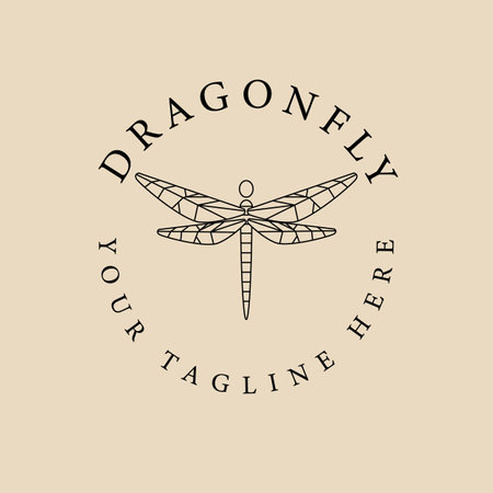 Dragonfly line art , icon and symbol, vector illustration designのイラスト素材