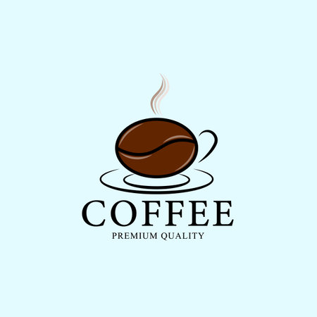 coffee vintage logo, icon and symbol, with emblem vector illustration designのイラスト素材