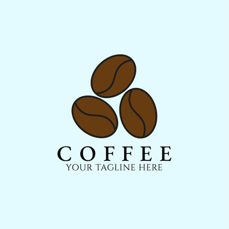 coffee vintage logo, icon and symbol, with emblem vector illustration designのイラスト素材