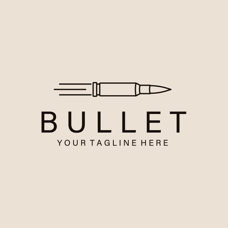 Bullet line art logo, icon and symbol, vector illustration designのイラスト素材