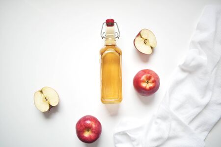 Natural Apple cider vinegar prepared on the farm at home.