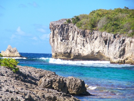 Cliff Guadeloupe gate of hellの写真素材