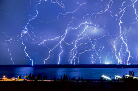 Lightning hitsの写真素材