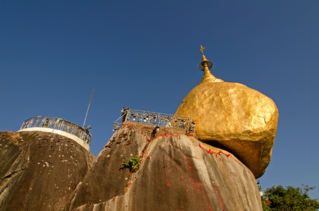 Kyaiktiya pagoda  Golden rock  Myanmar の写真素材