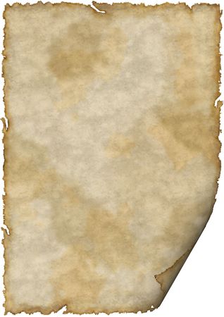Aged old paper twirledの写真素材