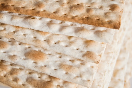 thin sheets matzos jewish passover breadの写真素材