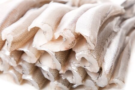 close-up many clear trunk of smelt uncookedの写真素材