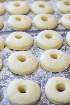 equal uncooked raw pastry half-finished product for backeryの写真素材