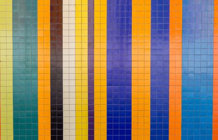 vertical colorful tiling wall of the city. Creative colors for background or design.の写真素材