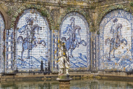 Palacio dos Marqueses da Fronteira in cloud day, Lisbon, Portugalの写真素材