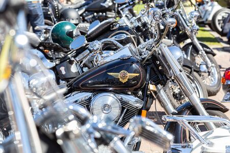CASCAIS, PORTUGAL - 15 june 2019: 28th HOG Rally Cascais, event harley davidson owners group in...