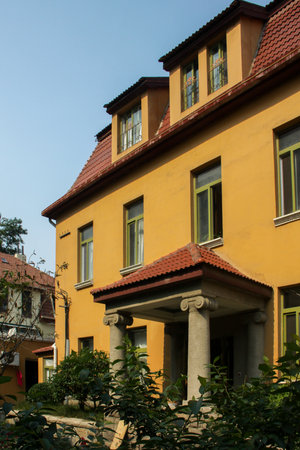 Old house in Ljubljana, capital of Sloveniaの写真素材