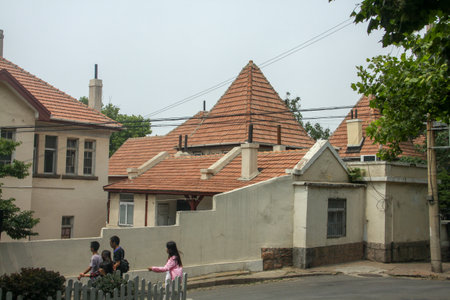 The old house in the city of Ho Chi Minh City, Vietnam.の写真素材