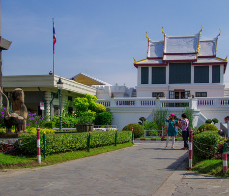 View of the main entrance to the temple.の写真素材