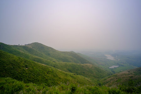 mountain scenery at hongkong province, china.の写真素材