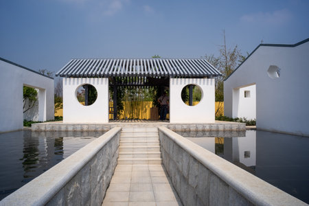 China, Shandong Province, Jinzhong City, Jinzhong City, Jinzhong Gardenの写真素材