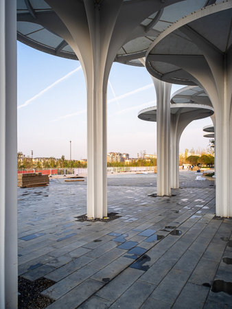 Modern architecture of the city of Nizhny Novgorod, Russiaの写真素材