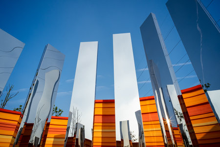 Exhibition of modern art in Barcelona, Spainの写真素材