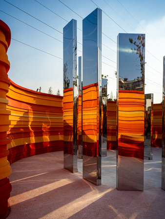 Modern architecture in Barcelona, Spainの写真素材