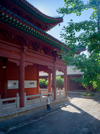 Korean traditional pavilion in Gyeongbokgung Palaceの写真素材