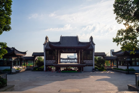 Humble Administrator's Garden in Hangzhou, Chinaの写真素材