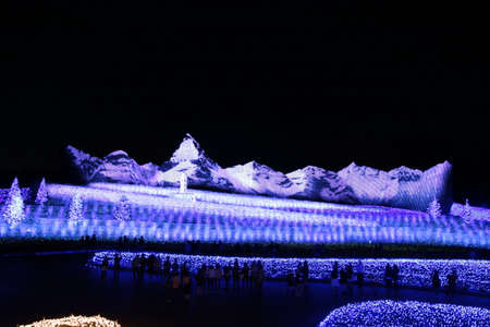 IE Prefecture, Japan-Oct 31, 2015: It is the illuminations of "Nabana no Sato" is in Kuwana, Mie Prefectureのeditorial素材