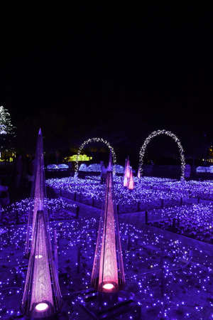 IE Prefecture, Japan-Oct 31, 2015: It is the illuminations of "Nabana no Sato" is in Kuwana, Mie Prefectureのeditorial素材