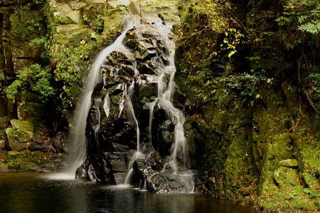Waterfall in the mountainの写真素材