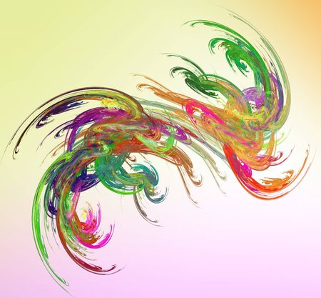 multi-coloured abstract fractal light background orange and violetの写真素材