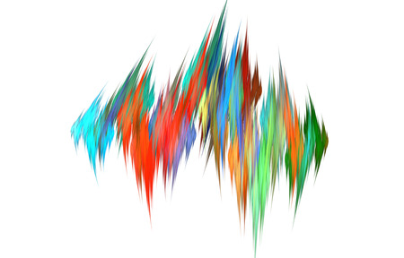 Sound Wave, multicolored with white background, isolatedの写真素材