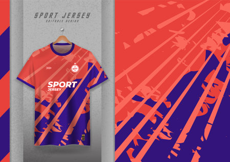 Fabric pattern design for sports t-shirts, soccer jerseys, running jerseys, jerseys, workout jerseys. red blue patternのイラスト素材