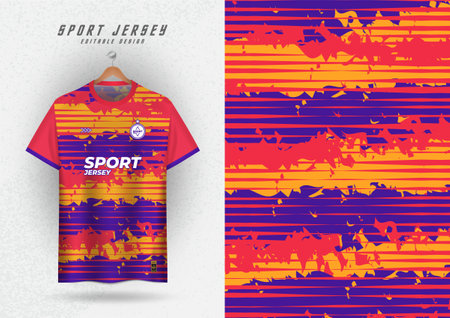 Background Mock up for sports jersey soccer running racing, orange filigree patternのイラスト素材