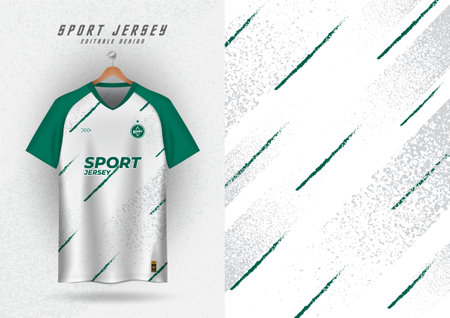 background for sports jersey soccer jersey running jersey racing jersey white and green grain patternのイラスト素材