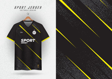 Background for sports jersey, soccer jersey, running jersey, racing jersey, grain pattern, black and yellowのイラスト素材