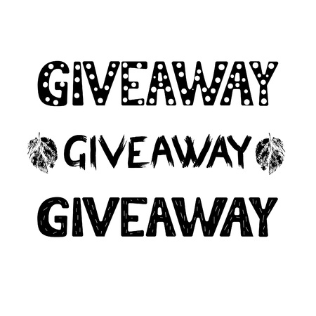 Giveaway card with silhouette leaves frame. Vector illustration.のイラスト素材