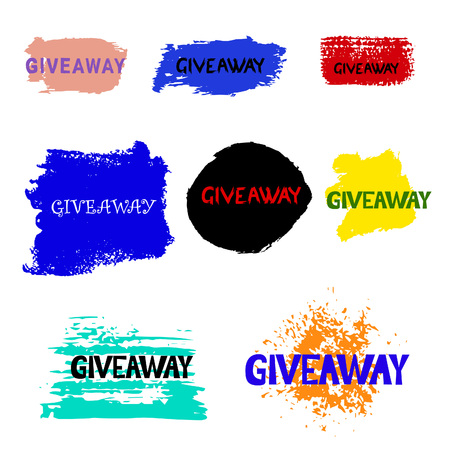 Giveaway card with on white background. Vector illustration.のイラスト素材