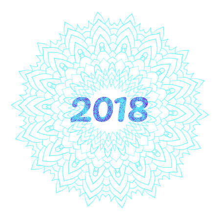2018 Happy new year. Vector illustrationのイラスト素材