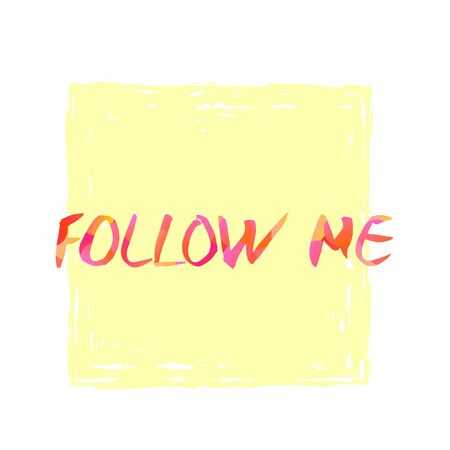 Follow me illustration for social networks.Vector illustration isolated on white background.のイラスト素材