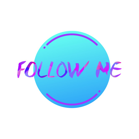 Follow me illustration for social networks.Vector illustration isolated on white background.のイラスト素材
