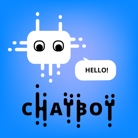 Chat bot robot virtual assistance. Chatbot concept. Vector illustration.のイラスト素材