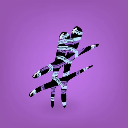 Hashtag sign isolated.  Element for banner, poster, flyer, brochure, greeting card. Vector illustration.のイラスト素材