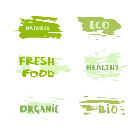 Set of handwritten organic doddle lettering.のイラスト素材