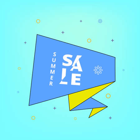 Summer sale square card vector illustration.のイラスト素材