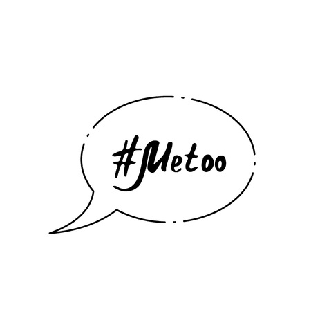 Hashtag me too handwritten lettering vector illustration.のイラスト素材