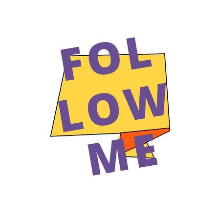 Follow me. Vector illustration. のイラスト素材