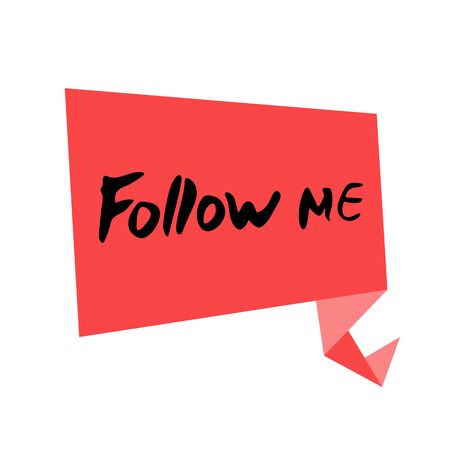 Follow me handwritten phrase Vector illustration.のイラスト素材