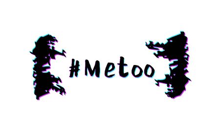 Hashtag Me too. Handwritten lettering Metoo. Vector illustration.のイラスト素材