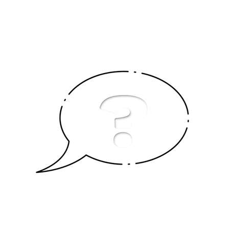 Question mark with speech bubble vector illustration.のイラスト素材