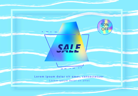 Sale card. Horizontal banner for web. Vector illustration.のイラスト素材